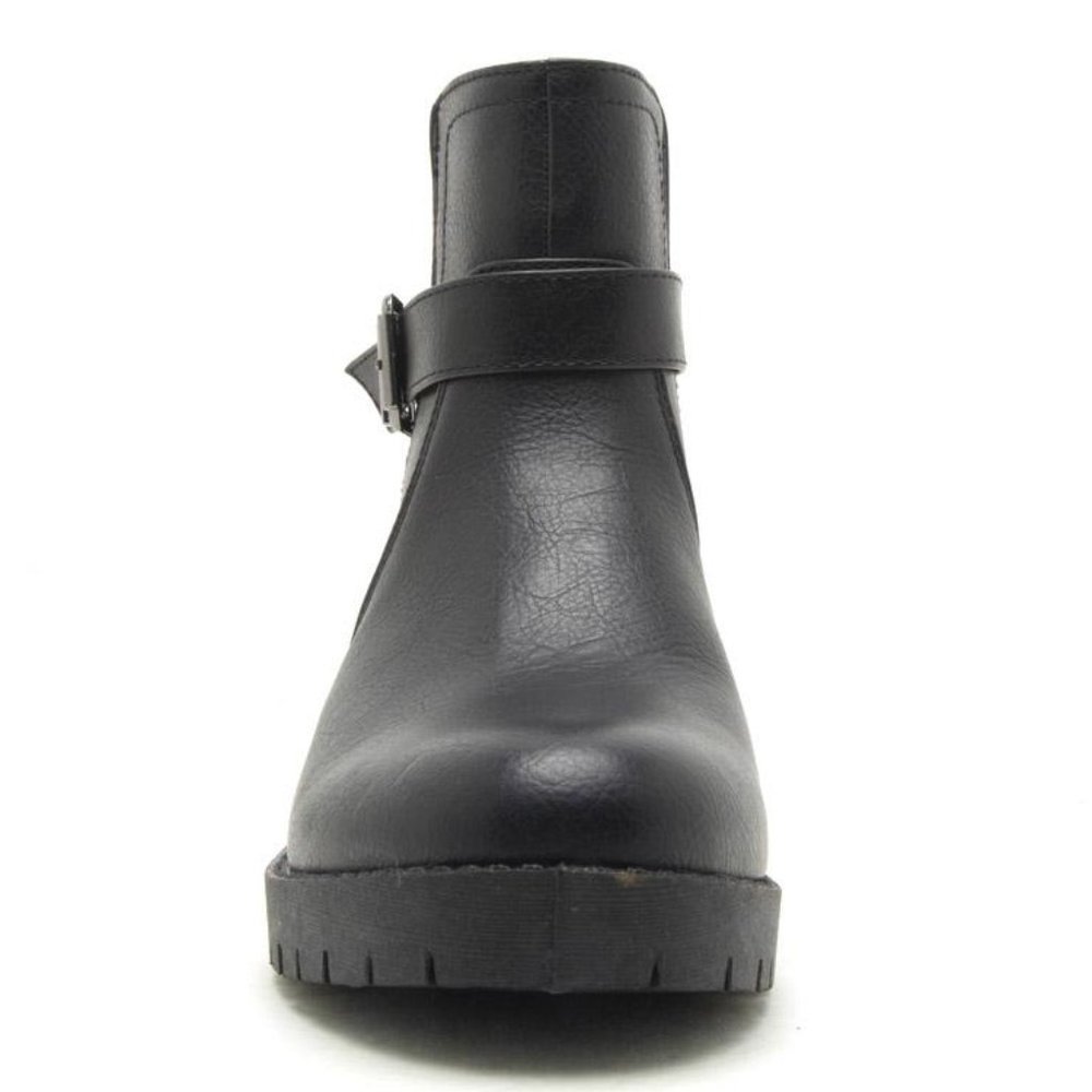 Black Bootie with Ankle Strap Size 10 - Picture 7 of 8